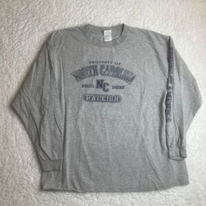 Vintage‎ North Carolina state grey long sleeve shirt sleeve hits fade